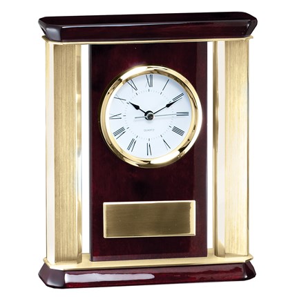 CLOCK - ROSEWOOD PIANO FINISH AND ALUMINUM