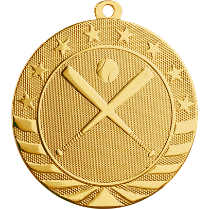 Baseball Medal - Large Two Bat Medallion Series