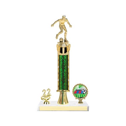 Soccer Trophy - Single Post with Insert and Year - AYSO