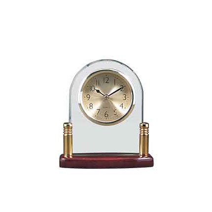 GLASS CLOCKS WITH METAL AND ROSEWOOD PIANO FINISH WOOD