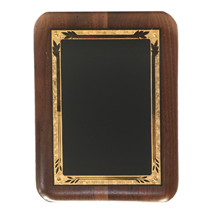 LASER BLACK MARBLE WALNUT PLAQUE