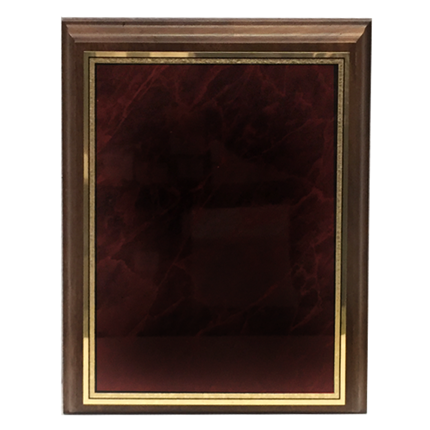 PLAQUE AWARD - WALNUT AND MARBLE SQUARE