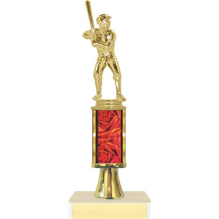 Baseball Trophy with Single Column on Riser