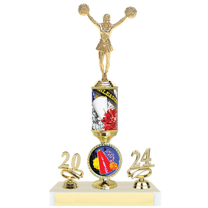 Cheer Trophy with Custom Mylar and Full Year
