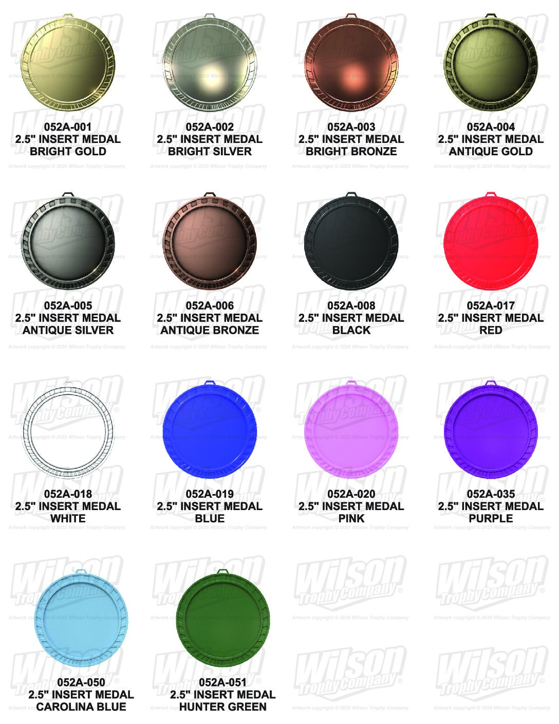 2.5" Striped Insert Medal Series