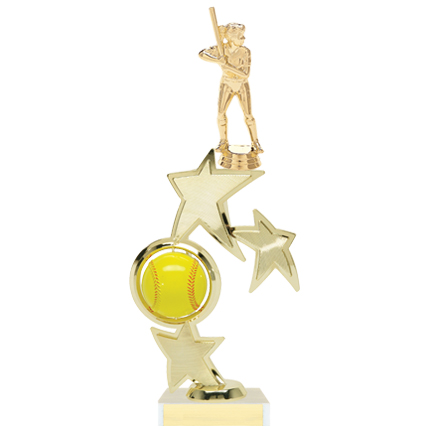 Softball Trophy with Spinning Ball