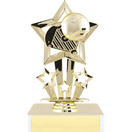 Baseball Trophy - Star Figure on Base - Image 2