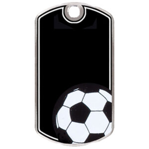 LASER ENGRAVED BLACK BEAUTY DOG TAG - SOCCER