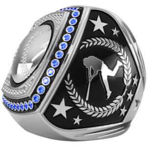 Epic Ring Baseball - Blue Gems - Silver