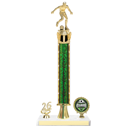 Soccer Trophy - Single Post with Insert and Year - 15"